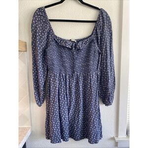 American Eagle Women's Size S Floral Dress Smocked Boho Peasant Cottagecore Cute